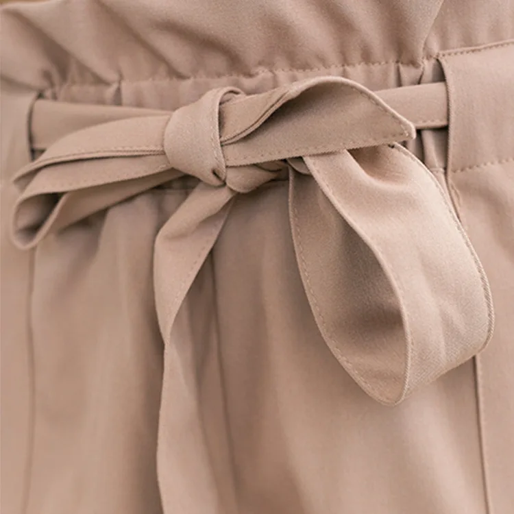 

2019 New Brand High Elastic Waist Harem Pants Women Spring Summer Fashion Ninth Pants Female Office Lady Black Trousers Belt