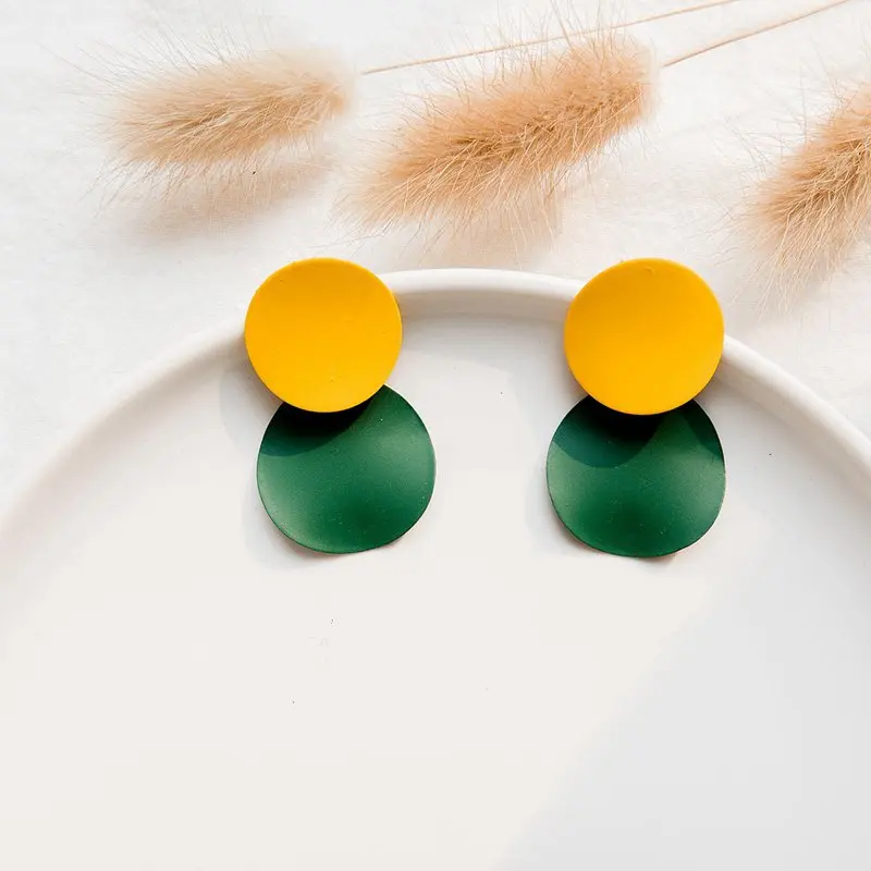 Акриловые серьги 2019 большие эффектные для женщин полимерные овальные квадратные