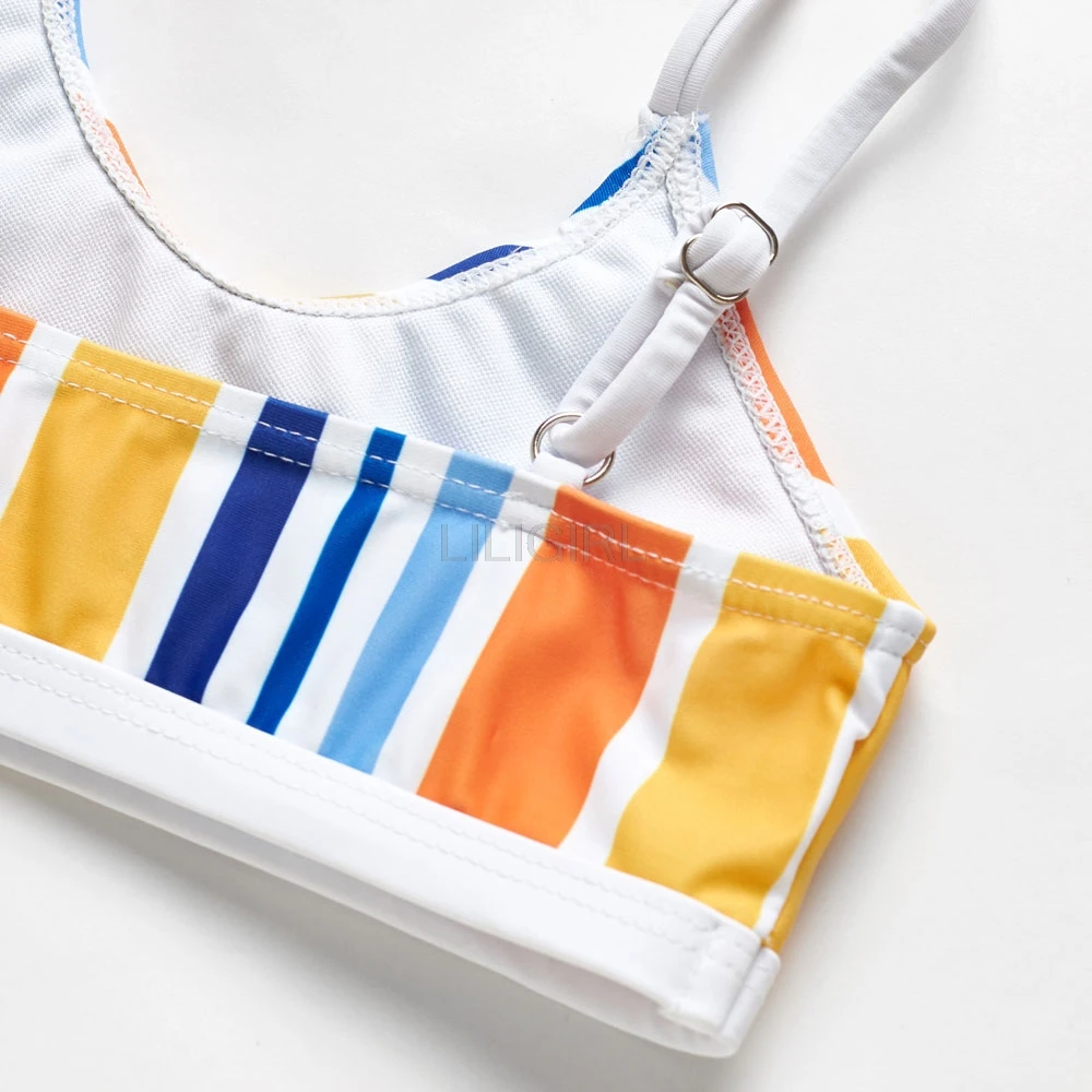 

Rainbow Striped Swimsuit Family Matching Swimsuit Mother Daughter Swimwear Mommy And Me Beach Clothes Outfits Father Son Clothes