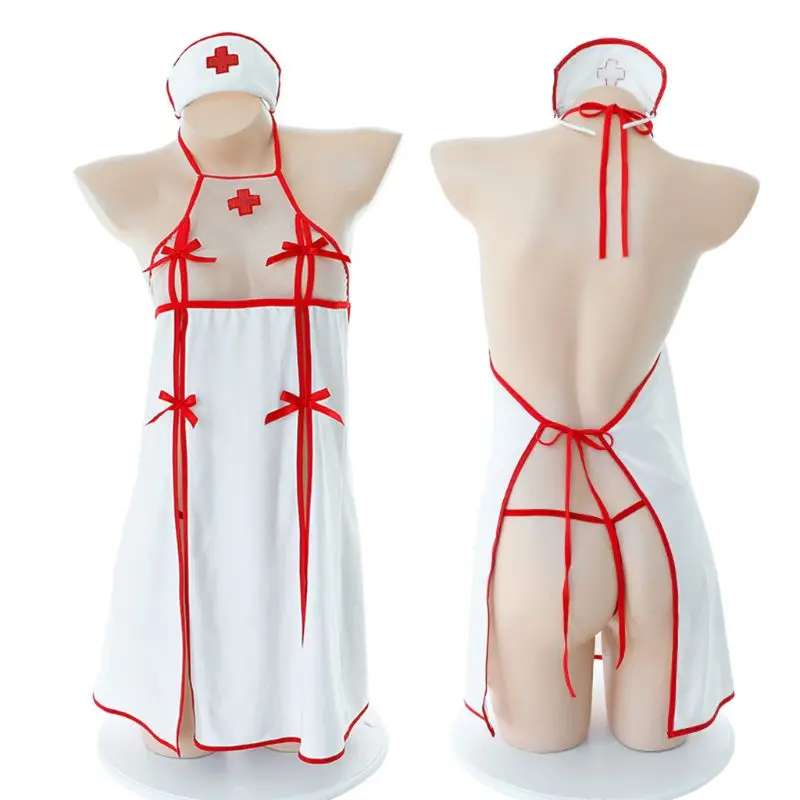 1 комплект сексуальное нижнее белье медсестра костюм секс кружевная Униформа