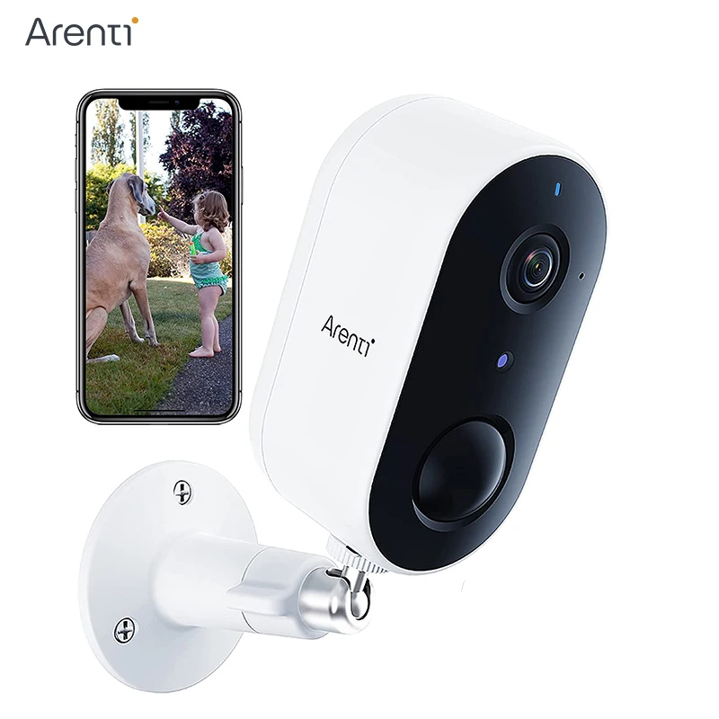 

Arenti Outdoor Surveillance Cameras Wireless 2.4G WiFi AI Motion Detection IP65 Waterproof Smart Home Security Protection Webcam