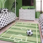 Модный простой зеленый мультяшный футбольное поле для детской комнаты, гостиной, спальни, прикроватный ковер, напольный коврик по индивидуальному заказу