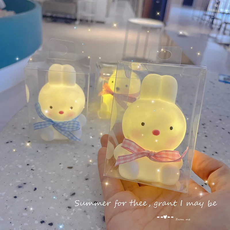 

Cartoon Night Light LED Cute Bunny bear pig duck Girl Kids Children Toys Gifts forKids Baby Bedroom Desktop Decor Bedside lights