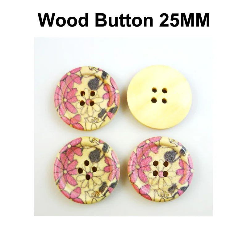 

15 шт., декоративные цветочные пуговицы, 25 мм