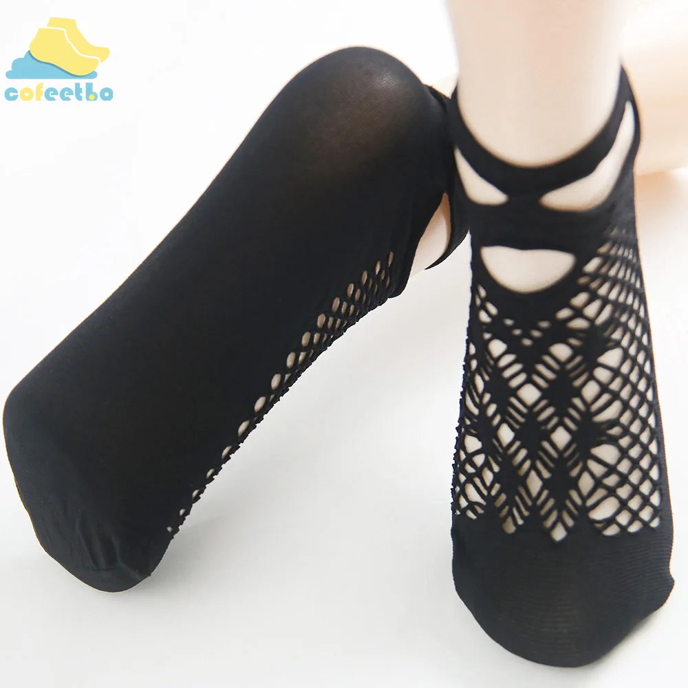 Модные черные Ажурные кружевные короткие носки для женщин и девушек женские