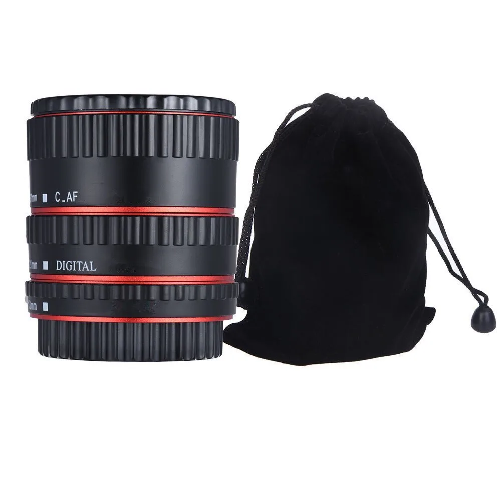 Красочные металлические ttl Автофокус AF Макро Удлинитель кольцо для Canon EOS EF EF-S 60D 7D 5D II 550D красный