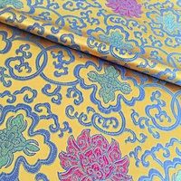 brocade pattern fabrics cloth satin jacquard material designer for sewing dress cheongsam home textiles patchwork