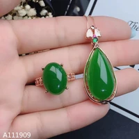 kjjeaxcmy boutique jewelry 925 sterling silver inlaid natural jasper gemstone pendant ring suit support detection fine