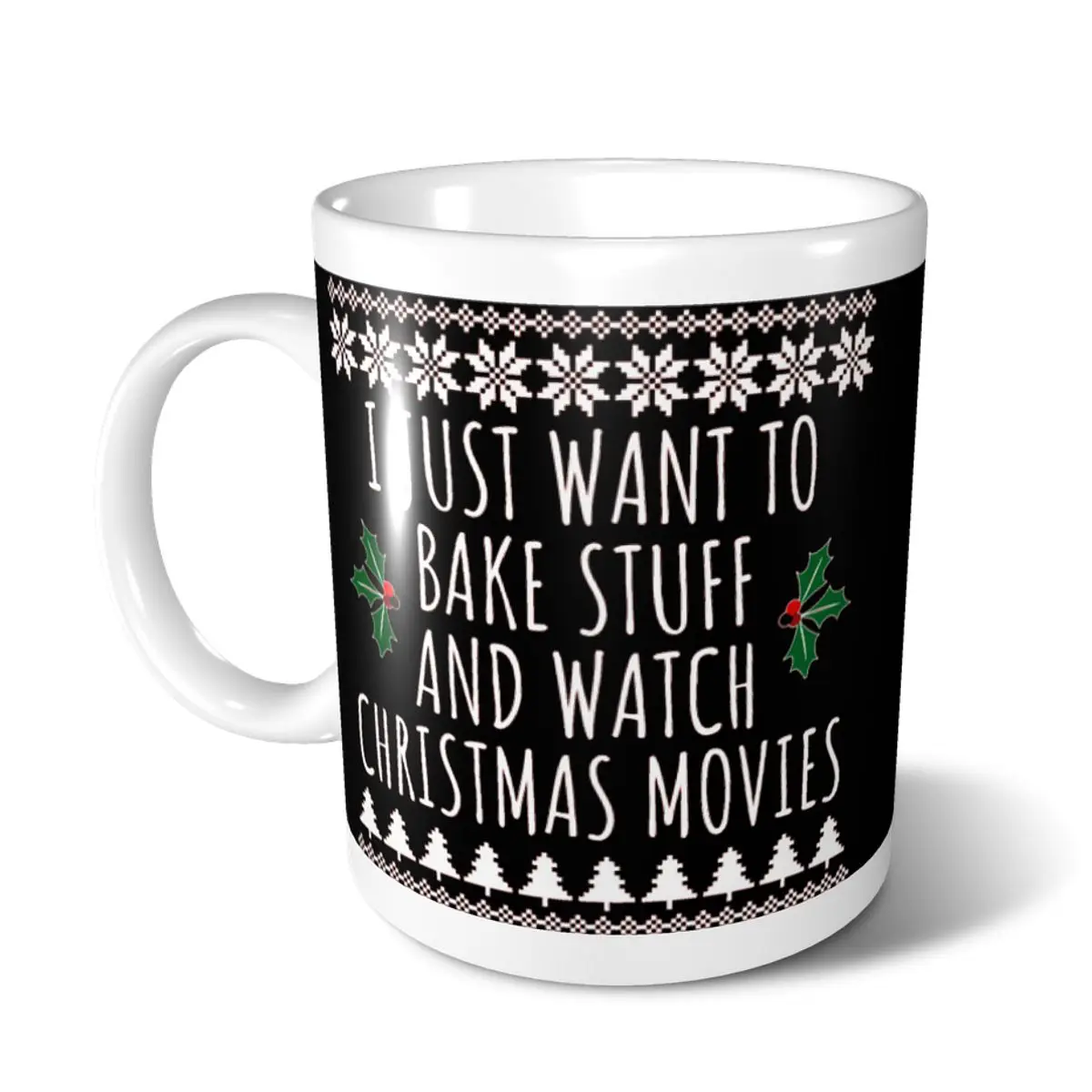 Милые забавные подарки я просто хочу испечь вещи и часы рождественские кружки