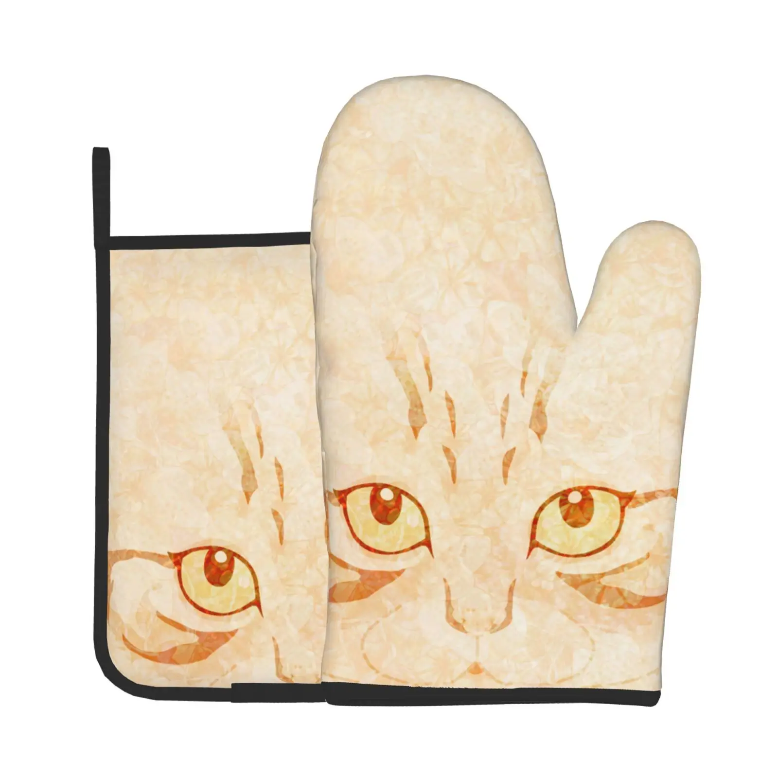 

Two-piece set Anti-scalding Oven Gloves Mitts Kitchen Silicone Gloves Tray Dish Bowl Holder Baking Insulation Hand Clip KEDICAT
