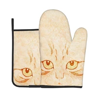 two piece set anti scalding oven gloves mitts kitchen silicone gloves tray dish bowl holder baking insulation hand clip kedicat