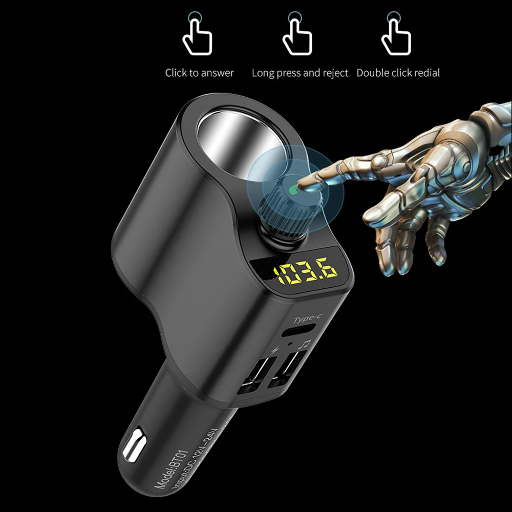 Bluetooth 5 0 FM передатчик автомобильный MP3 аудио плеер беспроводной Handsfree комплект