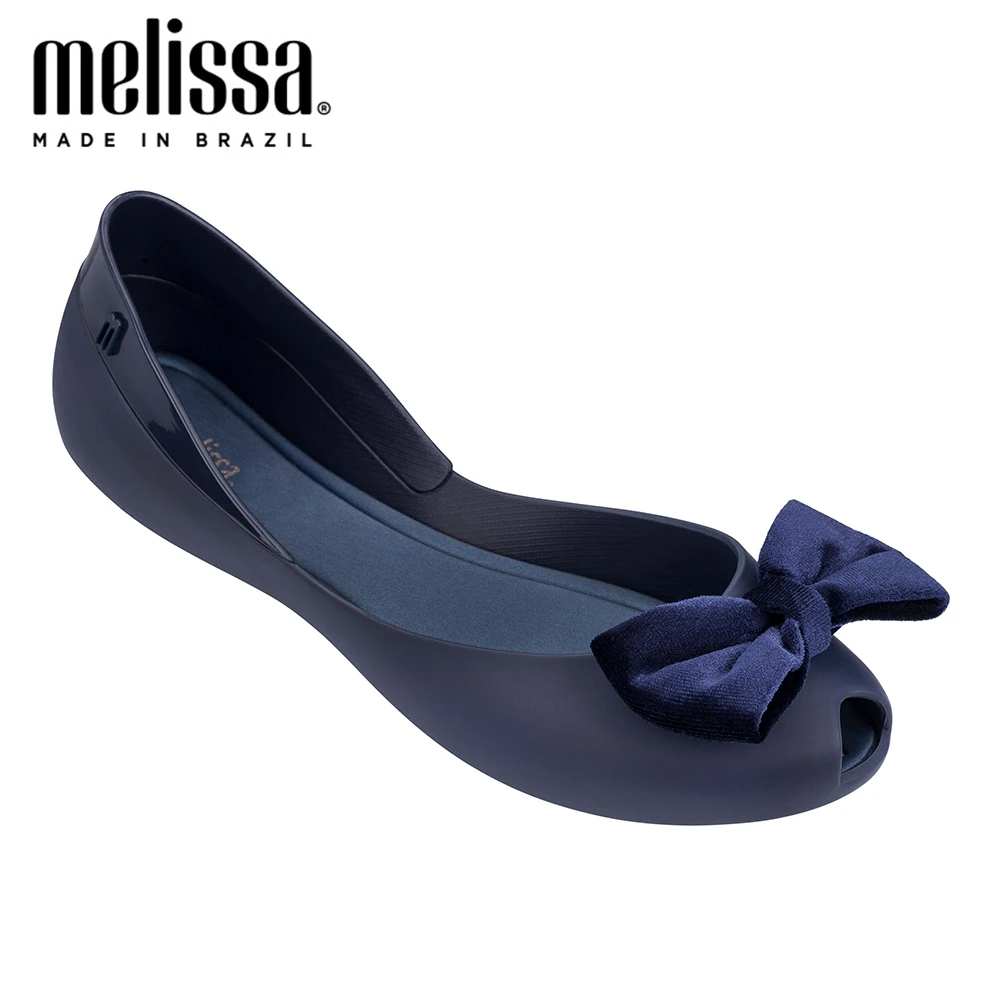 Melissa Queen VII тканевая женская прозрачная обувь с бантом модные сандалии для