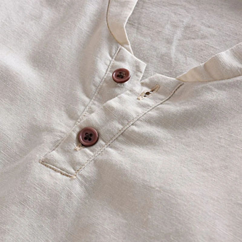 

Brand Chinese Casual Mens Short Sleeve Linen Shirt Classic Summer Cotton Linen Clothing Slim Pullover Fashion Sleeved Hemp Shirt