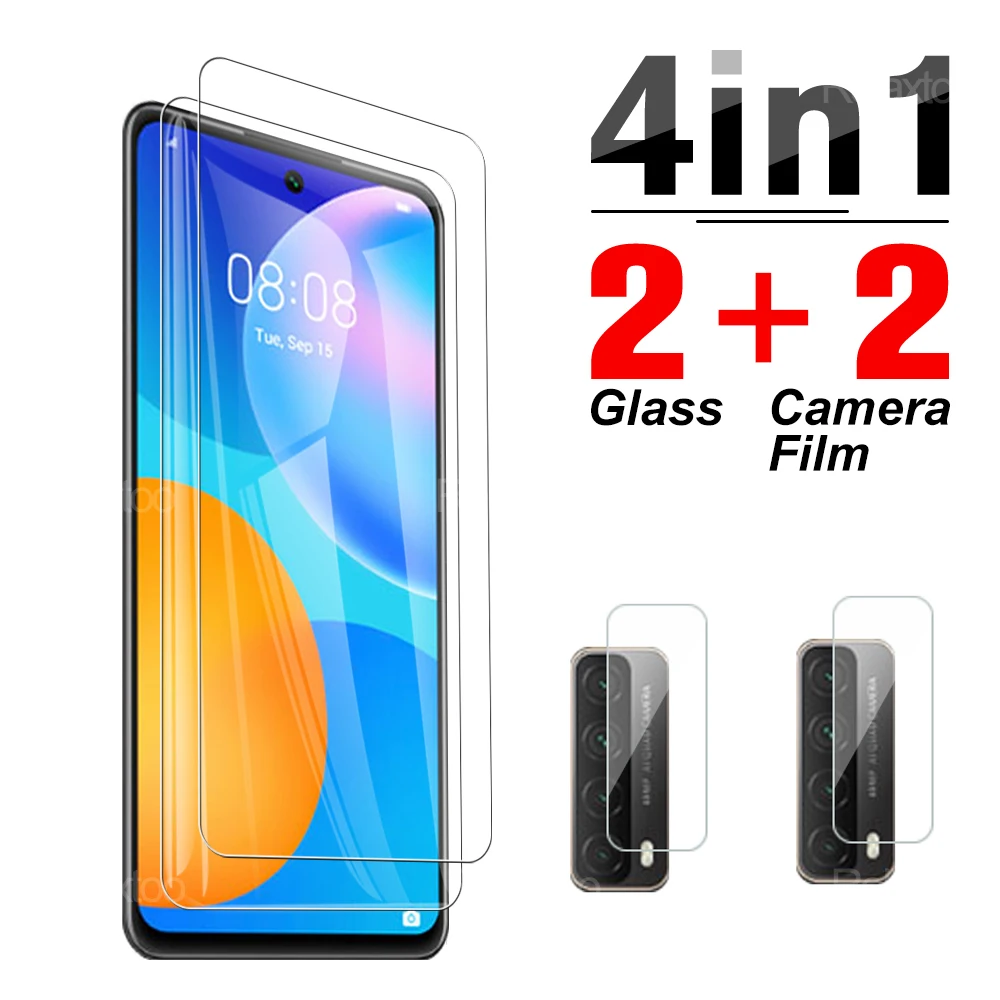 Защитный экран 4 в 1 из закаленного стекла для Huawei P Smart 2021 2020 Plus 2019 | Мобильные