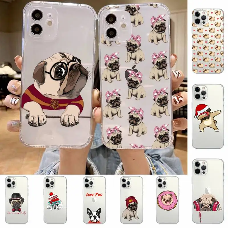 

Pug French Bulldog Phone Case for iPhone 11 12 13 mini pro XS MAX 8 7 6 6S Plus X 5S SE 2020 XR case