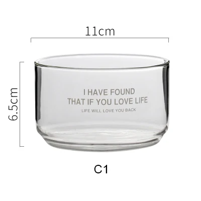 

Household Fruit Bowl With Lid Heat-resistant Transparent Soup Bowl Round Creative Cute