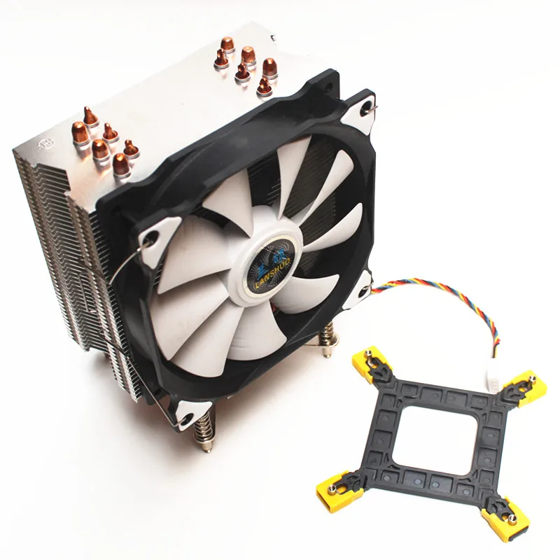 3/4PIN RGB светодиодный Процессор кулер 6-Heatpipe 12V(12 см); охлаждения радиатора для LGA 775 1150 1151 1155 1156 1366 2011