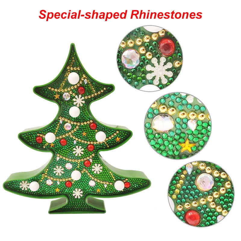 Рождественский светодиодный ночсветильник сделай сам для алмазной вышивки