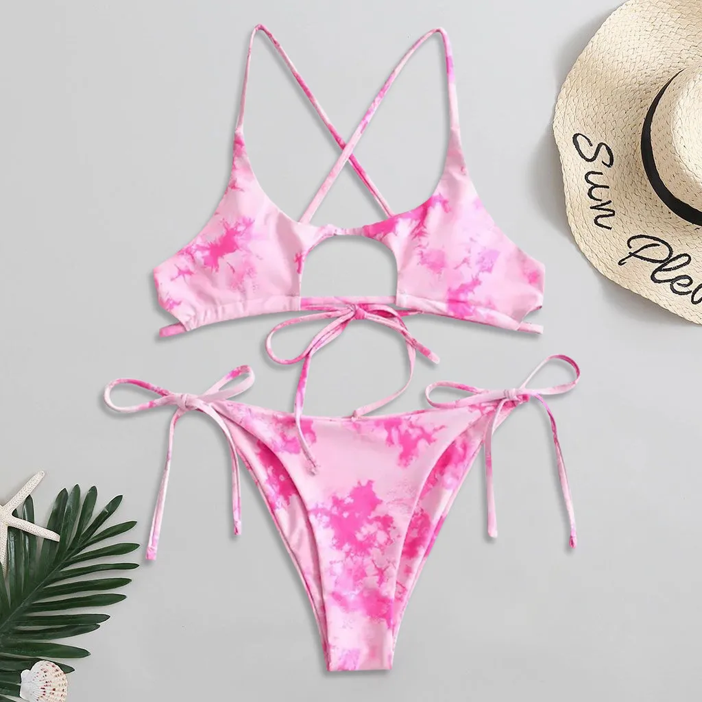 Женский купальник бикини с эффектом пуш ап бразильский бандажный 2020|Комбинезоны|