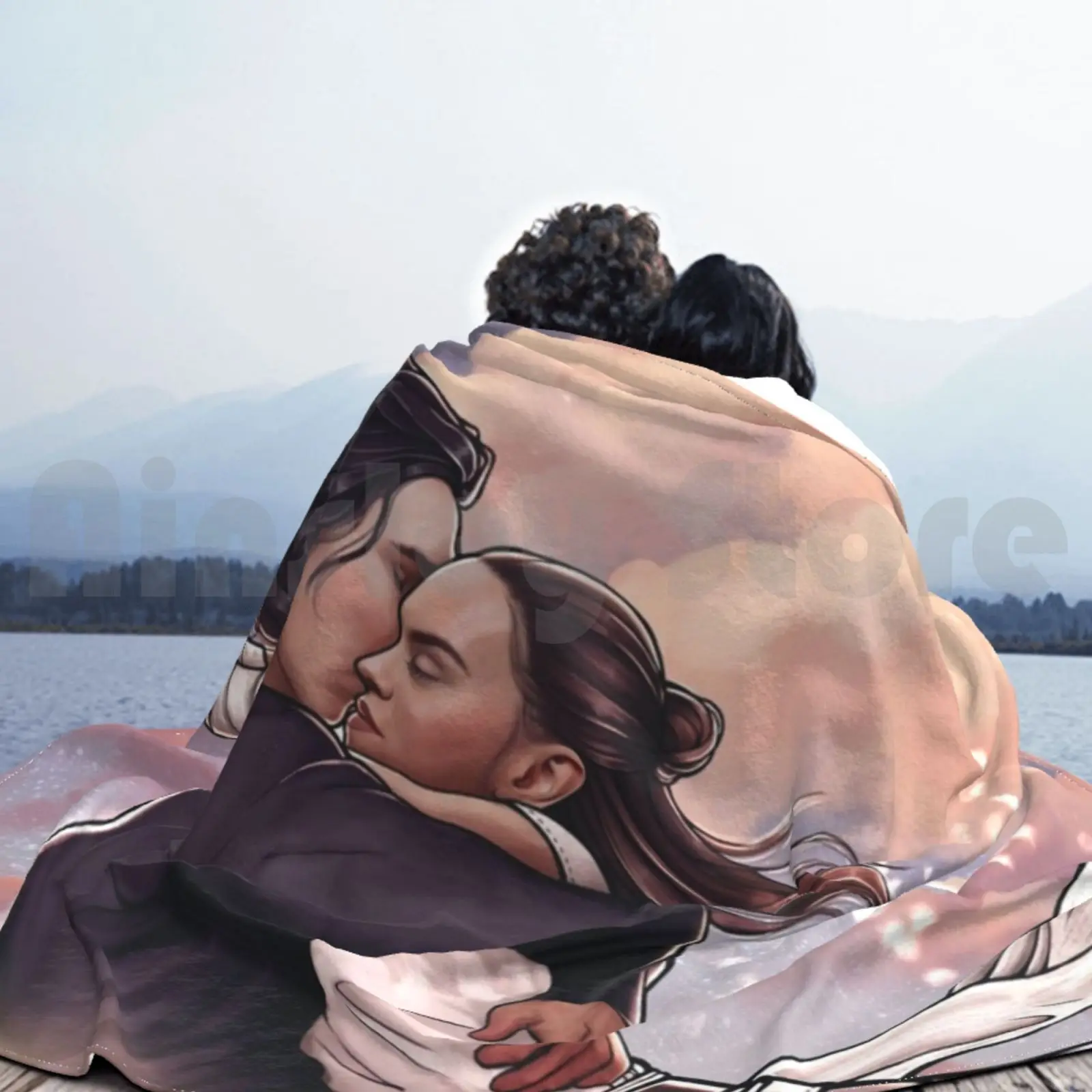Одеяло Reylo до конца времени для дивана кровати путешествий Art Sunset Otp