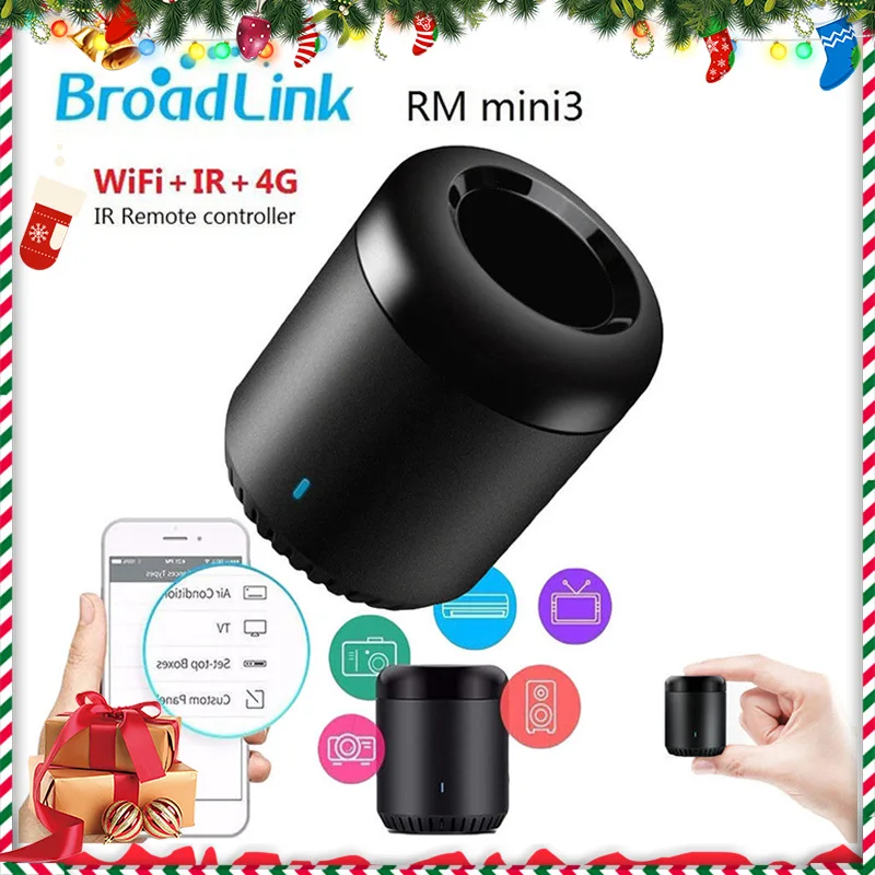 Оригинальный контроллер Broadlink RM Mini3 работает для Alexa Google Home IFTTT Smart WiFi + IR 4G