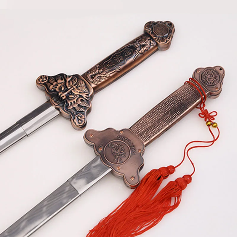 Catazer меч Тайцзи двойной расширения Фитнес складной боевые искусства