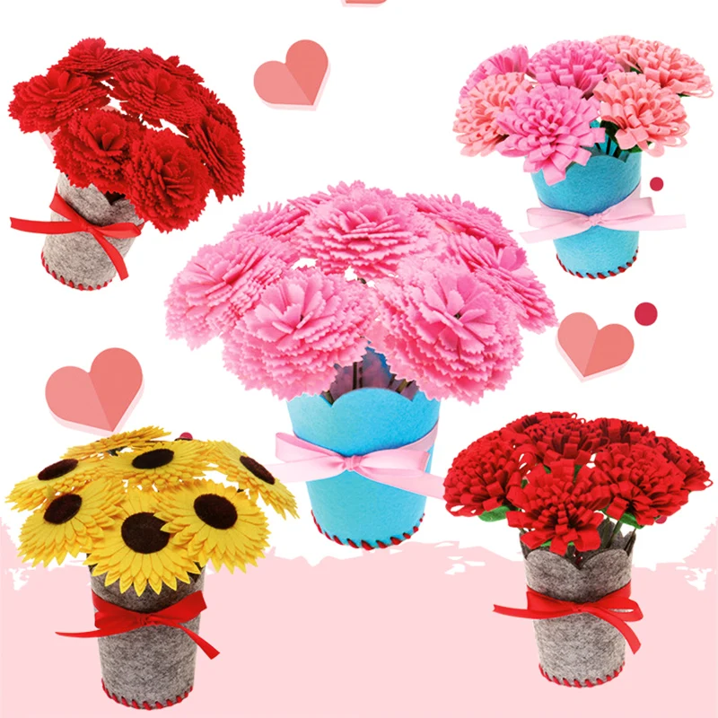 Детский творческий поддельный цветок в горшках для детского сада креативные