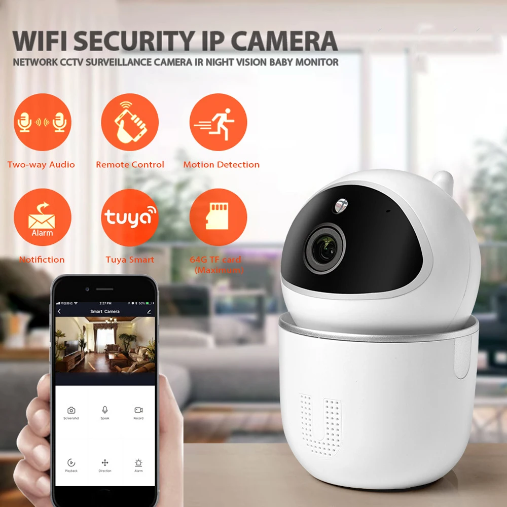 Wi-Fi IP-камера с автослежением HD1080P мини-камера для домашней системы безопасности