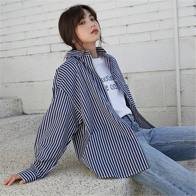 HziriP свободная полосатая офисная Повседневная универсальная НОВАЯ шикарная мода
