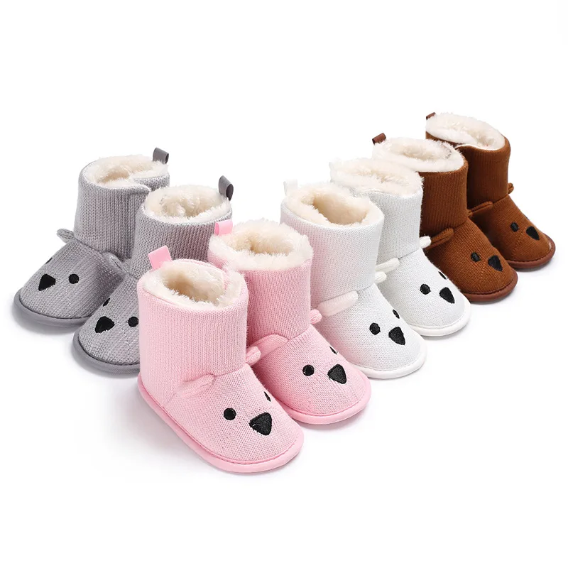 

Baby Winter Boots Infant Toddler Newborn Cute Cartoon Bear Shoes Girls Boys First Walkers Super Keep Warm Snowfield Booties Boot