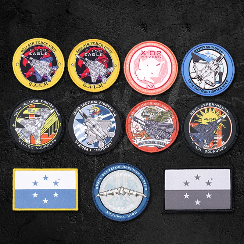Ace Combat CALM AIR FORCE Embroidery Patches Trigger Fighting Tactical Military Badge DIY Patch For Clothes Vest Jacket Decorate | Дом и сад