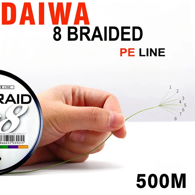 DAIWA J BRAIDED леска плетеная рыболовная из ПЭ 500 м сверхпрочная для рыбалки на карпа