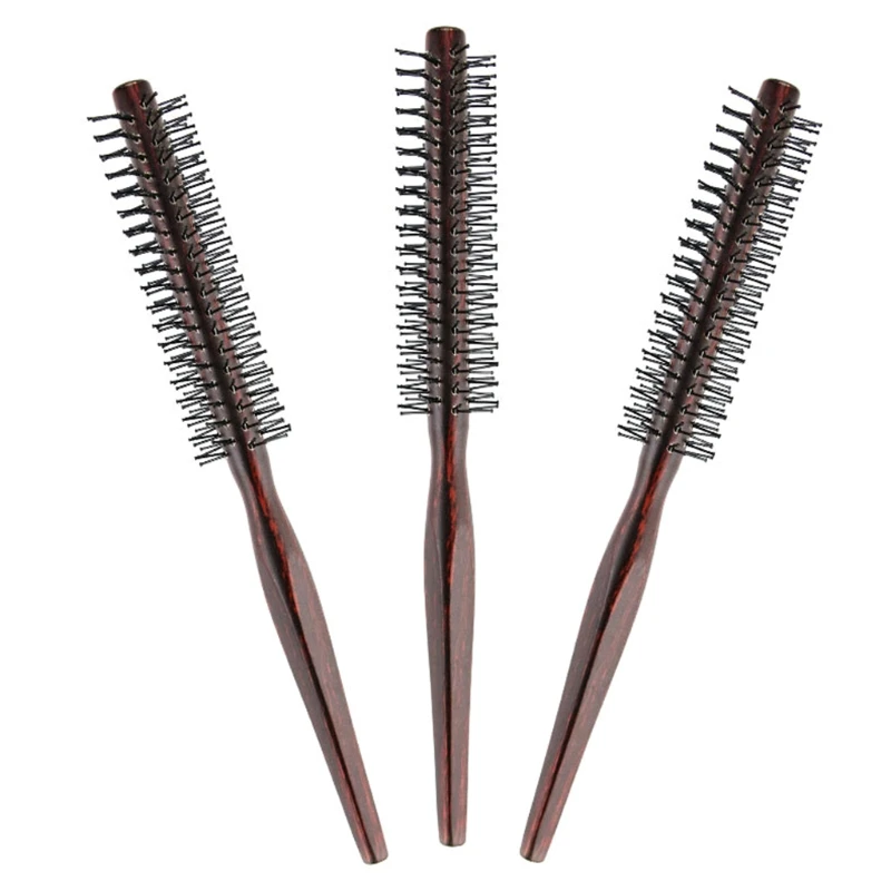 

Нейлоновая круглая щетка для волос Антистатическая Расческа для высушивания волос Стильные парикмахерские инструменты для укладки в сало...