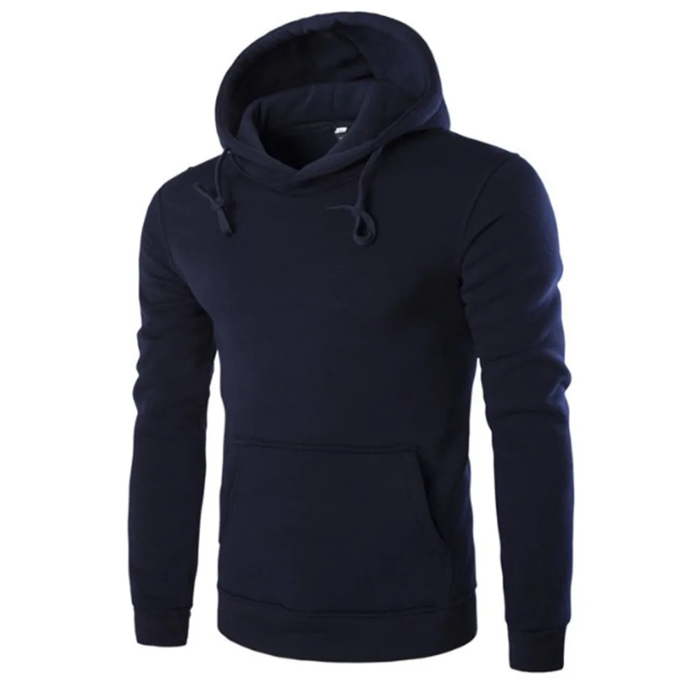 

Casual slim mens hoodie solid color long sleeves male pullover sweatshirt for men pocket hoodied hoodies hommes clothing
