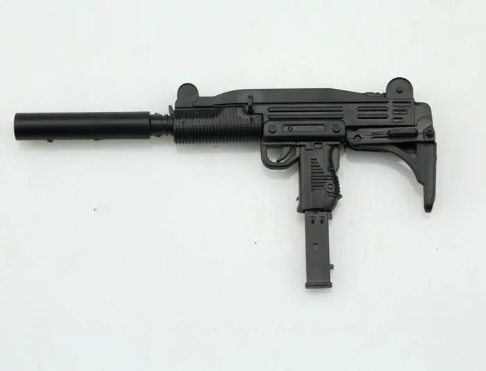 Пластиковый пушка в сборе масштаб 1:6 UZI Submachine Gun модель-головоломка для солдата 12