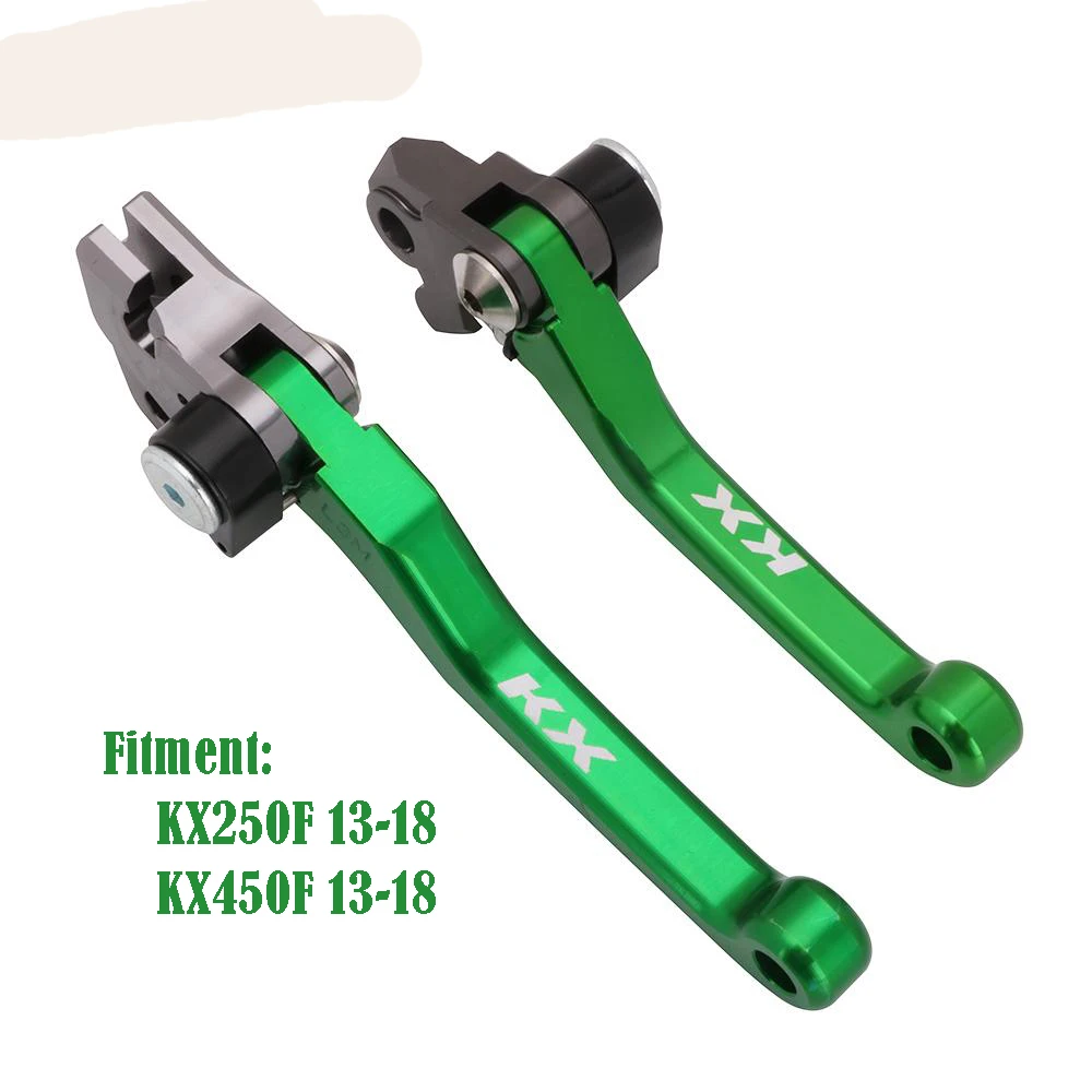 CNC мотоцикл тормозной рычаг сцепления Набор мотоцикл с логотипом "KX" для KAWASAKI KX 65 85 125 250 KX250F 450F KXF250 KXF450 2000 - Цвет: C