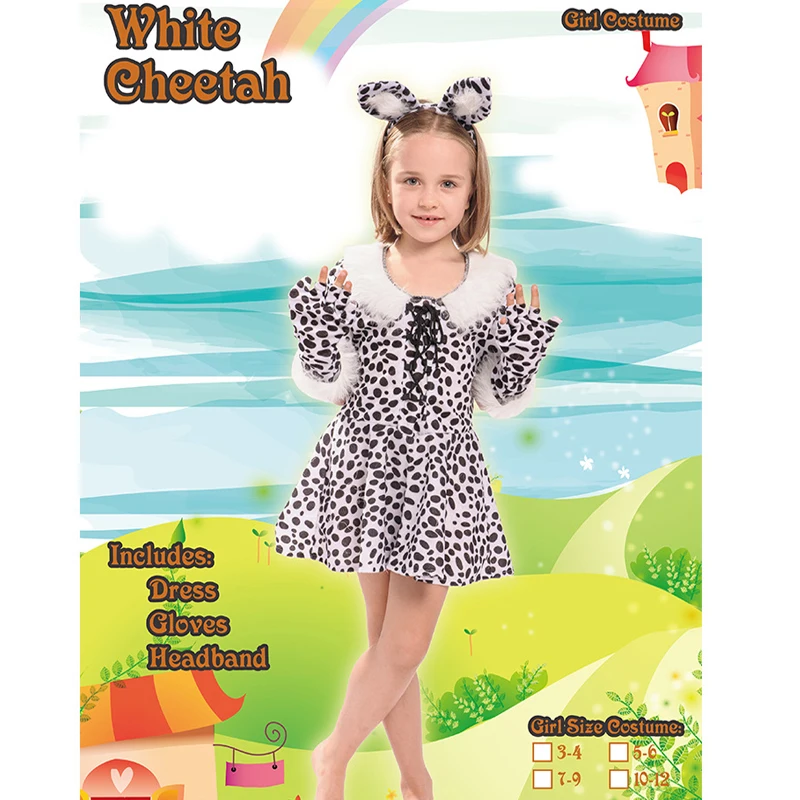 

Cosplay Animal Tiger Leopard Dress Halloween Costume for kids girls Eraspooky Cute Cartoon