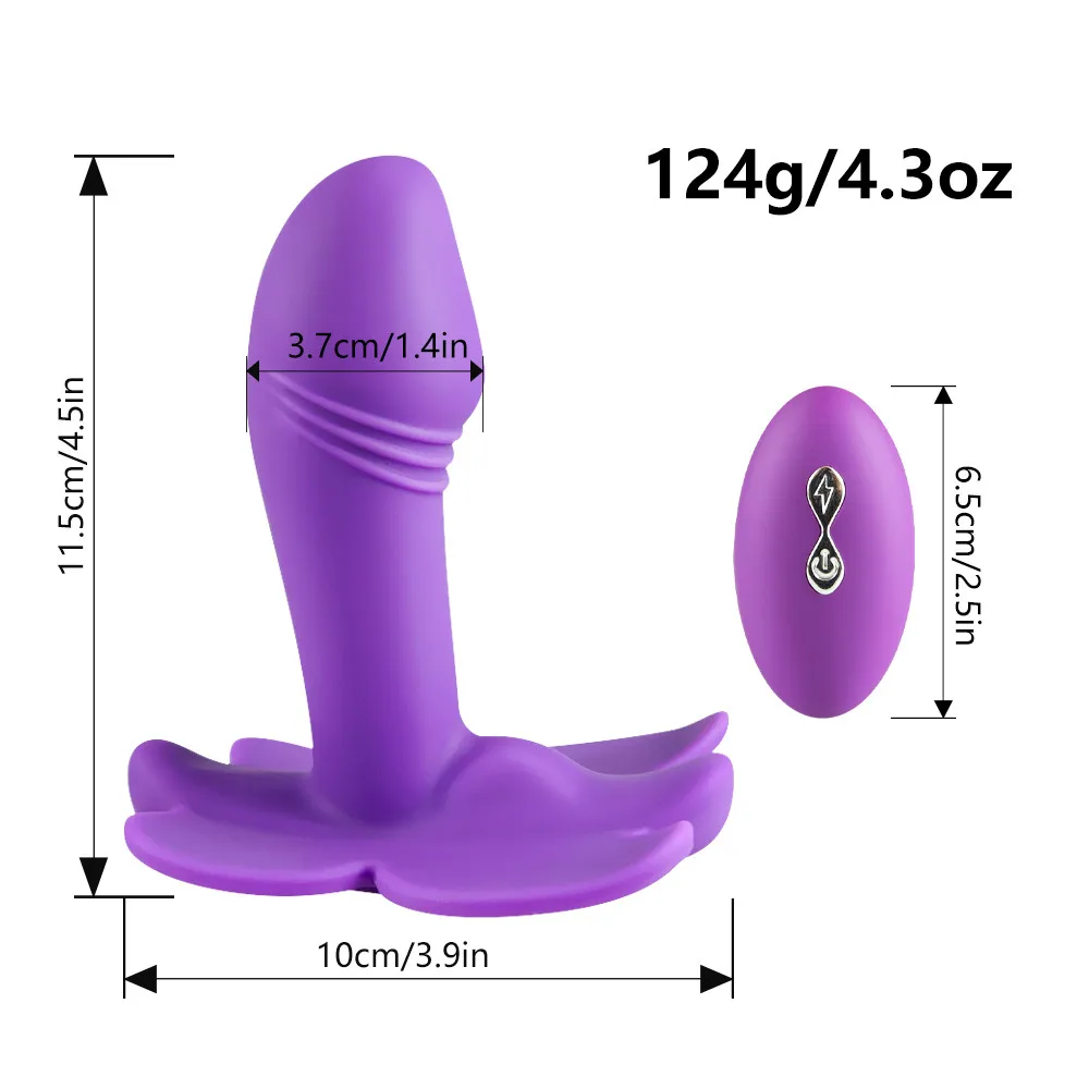 Носимый фаллоимитатор-бабочка вибратор интимные игрушки для женщин Стимулятор