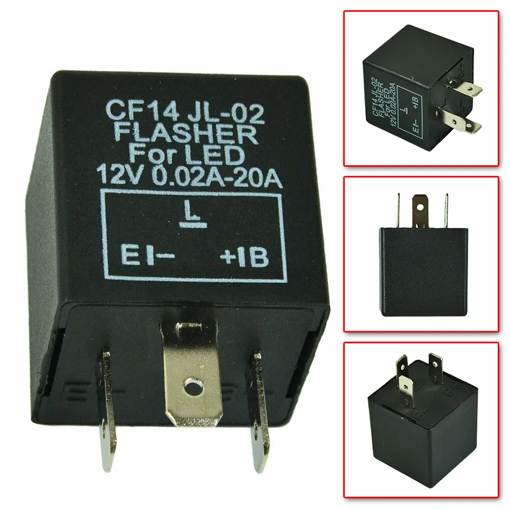

Hyper Flash 3-Pin Car Flasher Relay Light Turn Signal Easy Installation