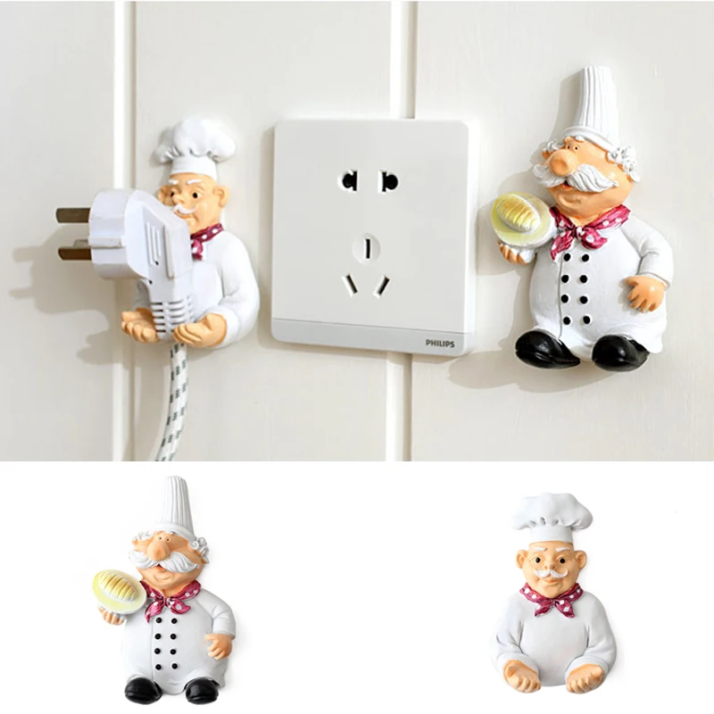 

Creative Power Cord Strong Hook Cute Cartoon Kitchen Plugs Holders Gadget Cook Plug Stand Storage Rack Kitchen Accessorie Tools