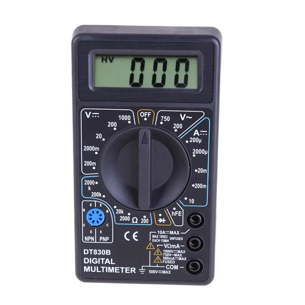 

DT-830B LCD Digital Multimeter AC/DC 750/1000V Amp Volt Ohm Tester Meter