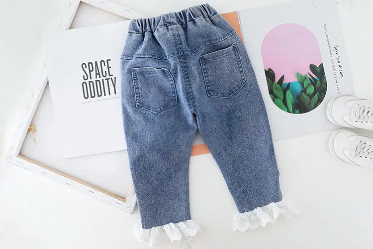 

Girls' Sets Spring Clothes Fashion Baby T-shirt + Pants Clothes 2-piece Sets of Children's Jeans Sets Kids Long-Sleeved Clothes