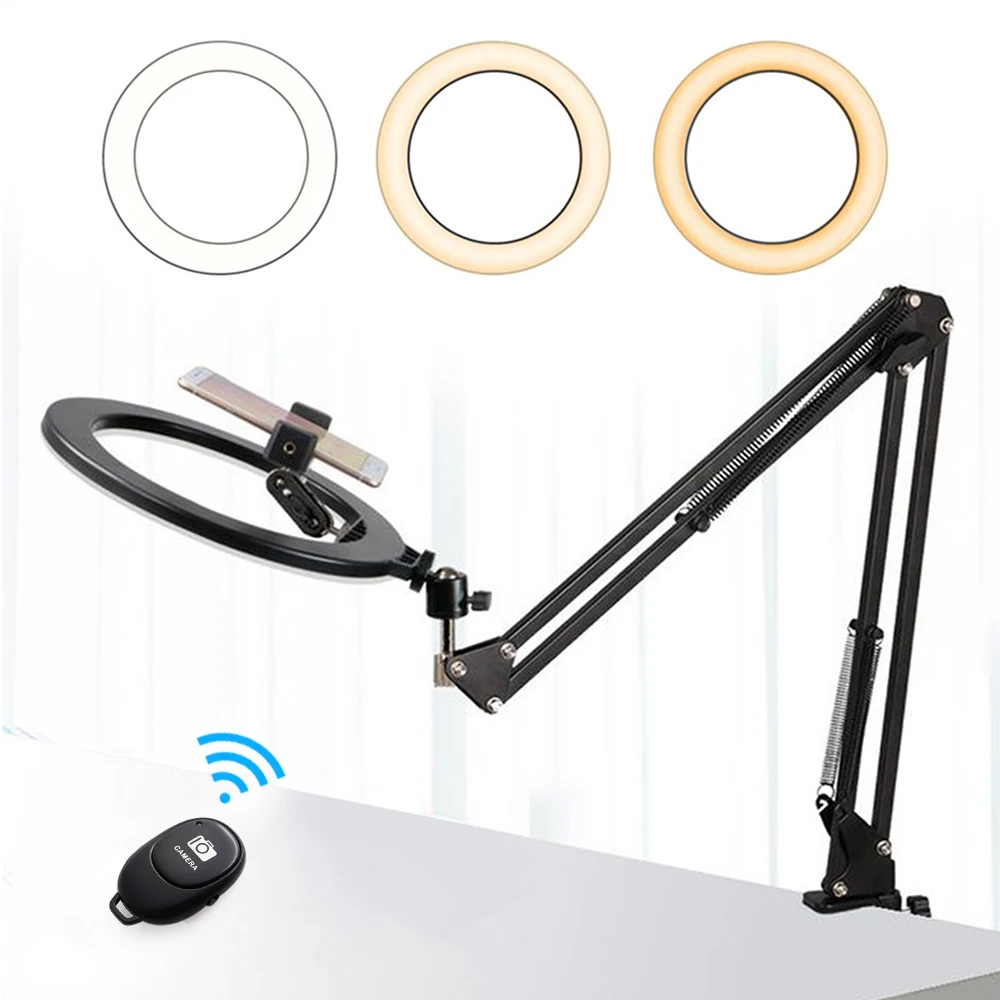 26 см USB светодиодный селфи кольцо светильник Настенные светильники с длинным