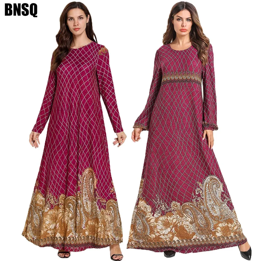 BNSQ Muslim Arabic Islamic 2019 Dubai Kaftan Abaya Moroccan Middle Eastern Morocco Indonesia Dress Oversized Casual Robe | Тематическая