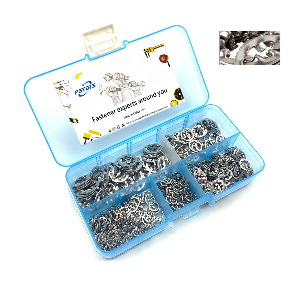 400 шт./компл. M3 M4 M5 M6 M8 Mix gb861.1 304 шайбы из нержавеющей стали Внешний зубчатый
