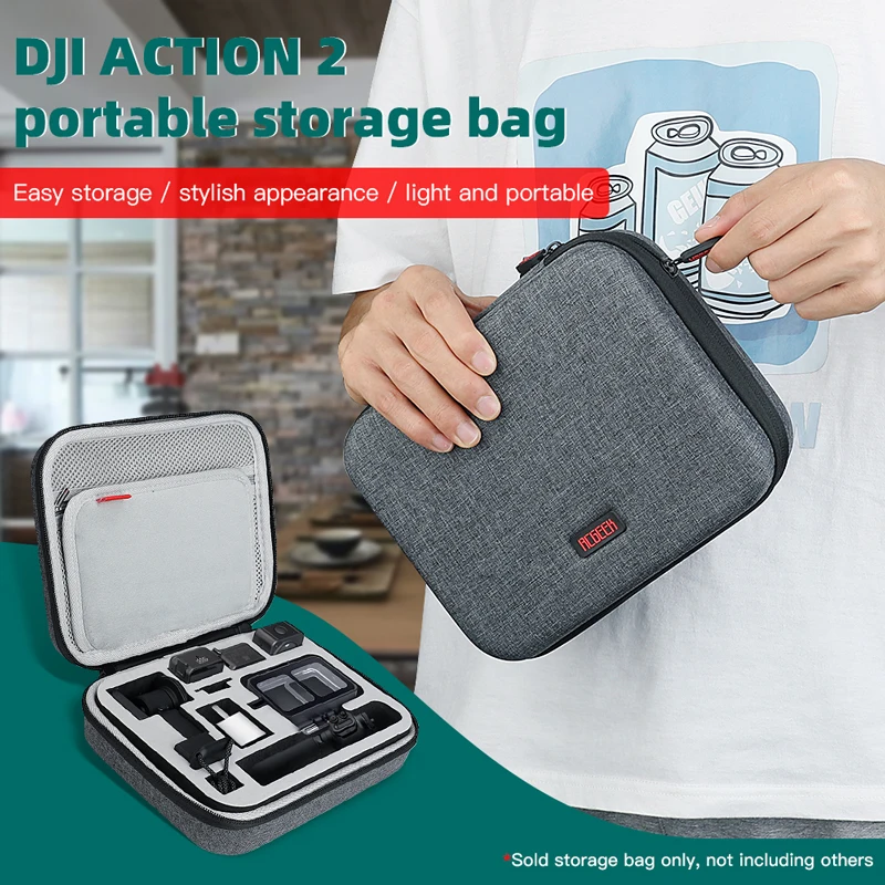 

Action 2 Storage Bag Waterproof Hard Cover Shell Large Capacity Handbag Carrying Case Box For DJI Action 2 Camera Accessories