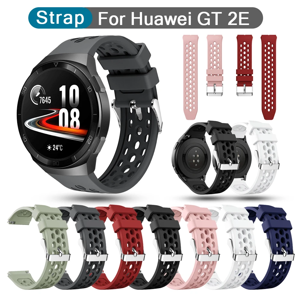

2021 Official style soft silicone strap for huawei watch GT 2e Band Replacement wristband 22mm bracelet For huawei watch gt 2e