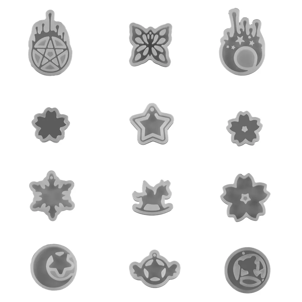

1Pcs Star Moon Snowflake Butterfly Resin Epoxy Molds Casting Silicone UV Resin Mould Set For DIY Jewelry Making Pendant Supplies