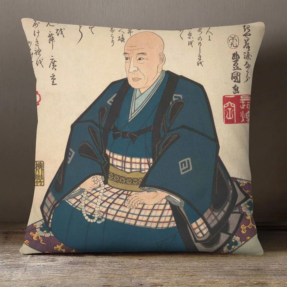 Наволочка для подушки в Восточном азиатском стиле наволочка с рисунком рыбы и